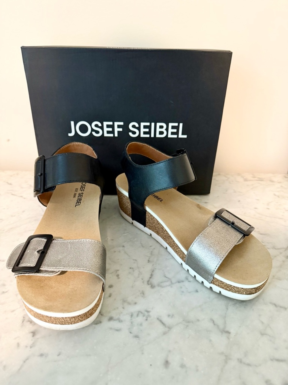 Josef Seibel Quinn 02 Wedge Sandal in Balsalt size 39 - Picture 3 of 10